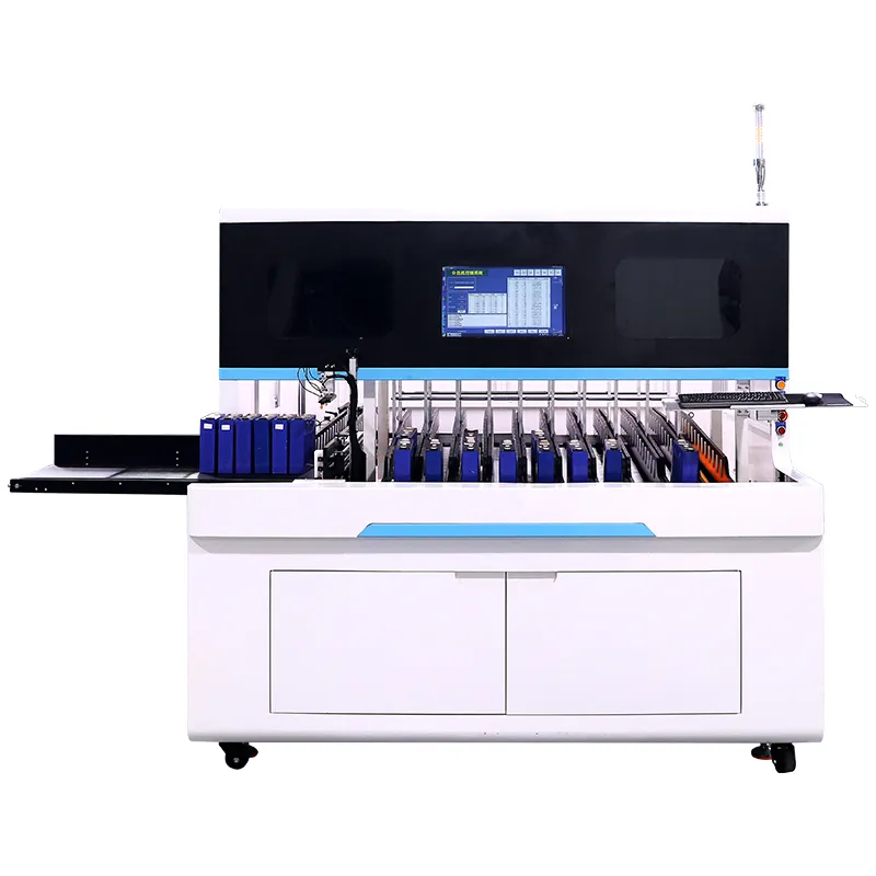 10-Channel Automatic Prismatic Battery Sorter OCV and IR testing machine