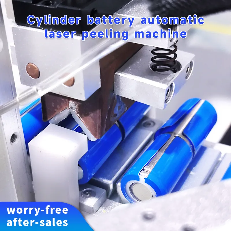 18650 Cylindrical Battery Laser Stripping Machine for PVC/PET Film Removal