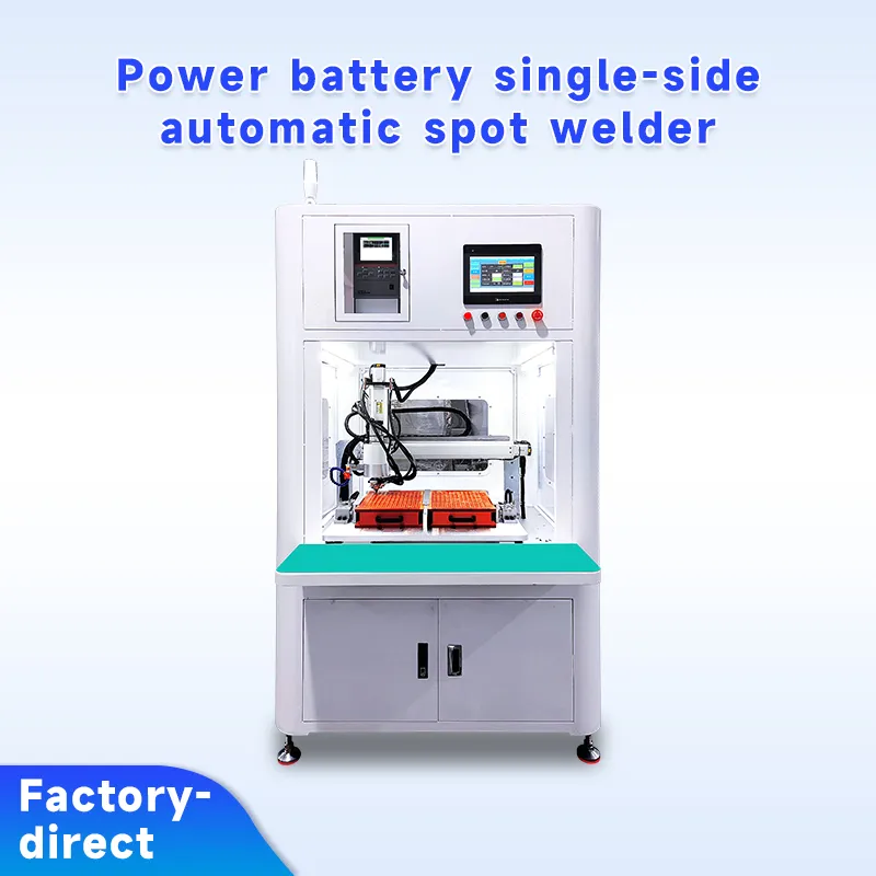 Single-Side Automatic Spot Welding Machine for Lithium Battery Packs (14500, 18650, 21700)