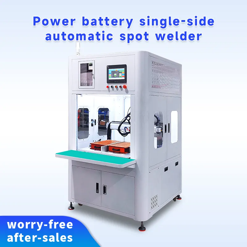 Single-Side Automatic Spot Welding Machine for Lithium Battery Packs (14500, 18650, 21700)