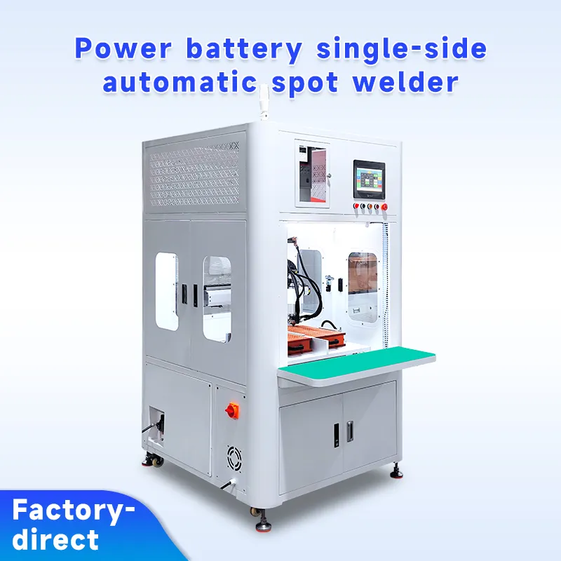 Single-Side Automatic Spot Welding Machine for Lithium Battery Packs (14500, 18650, 21700)